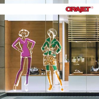 Pellicola stampa breve durata pubblicitá vetri Orajet 152cm